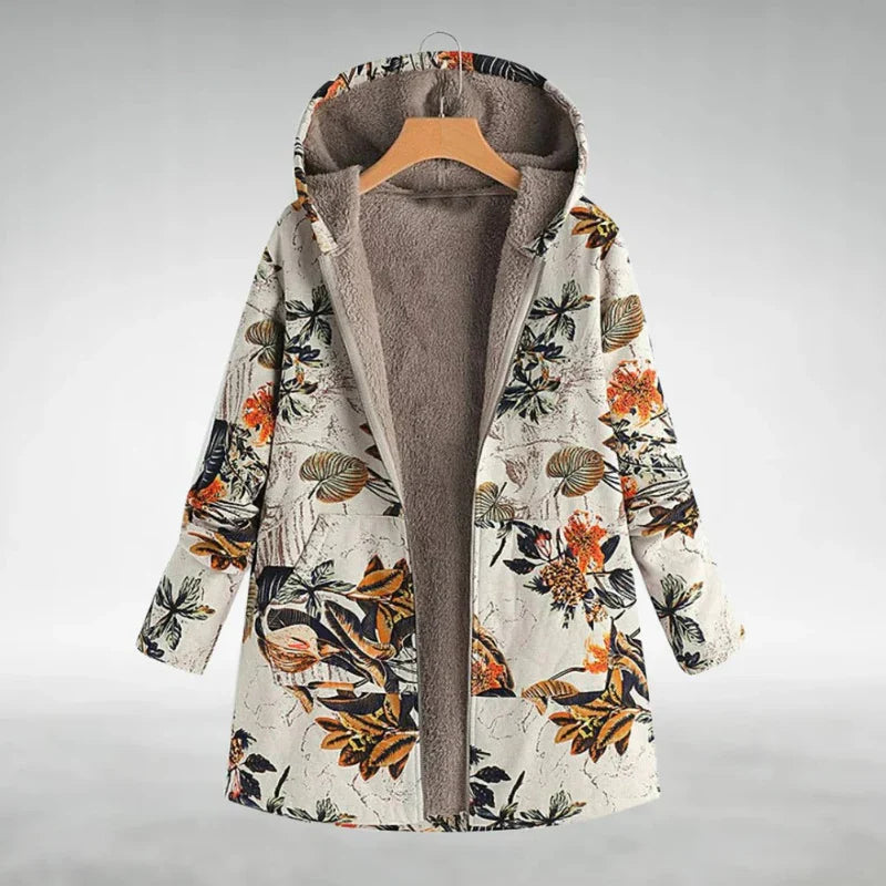 Panida - Elegante Chaqueta Polar Con Estampado Floral