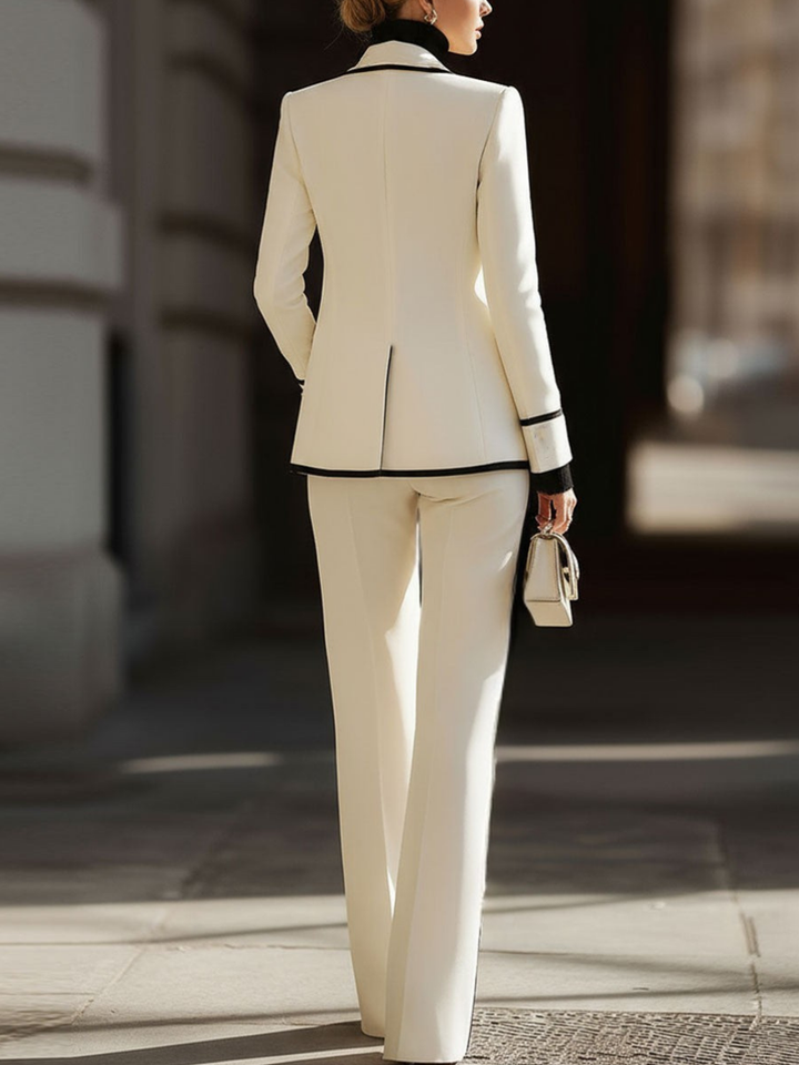Kaushini - Traje de Dos Piezas Con Pantalones Anchos