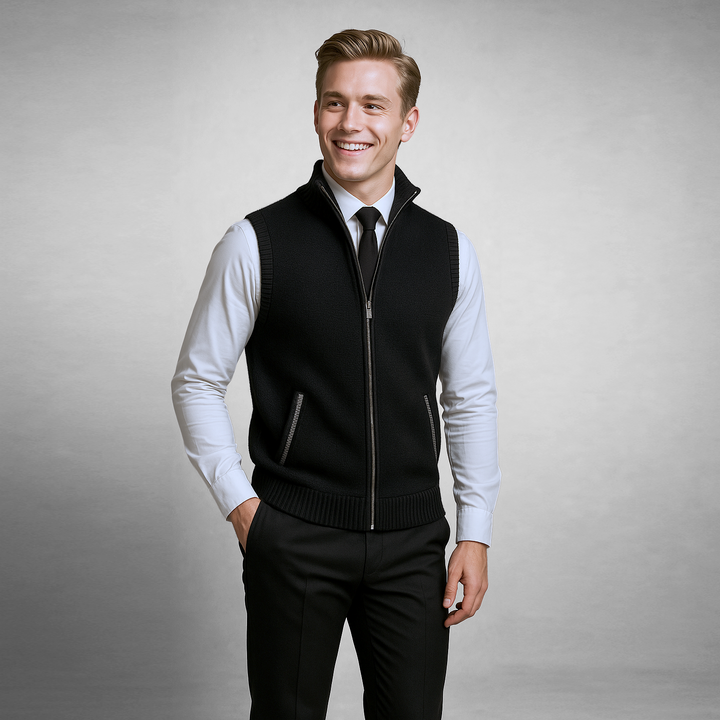 Obertan - Elegante Chaleco Con Cremallera Completa