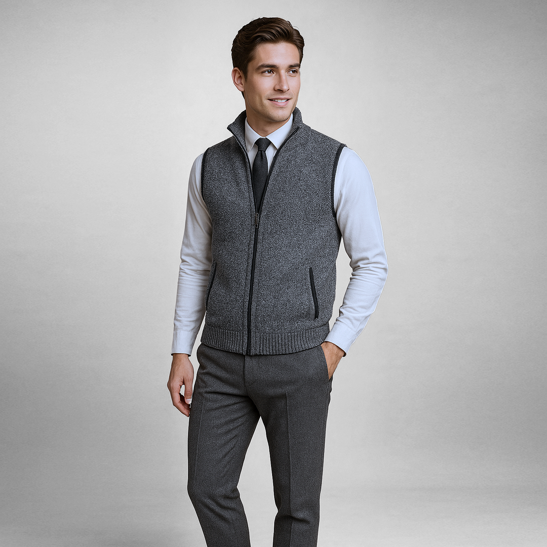 Obertan - Elegante Chaleco Con Cremallera Completa