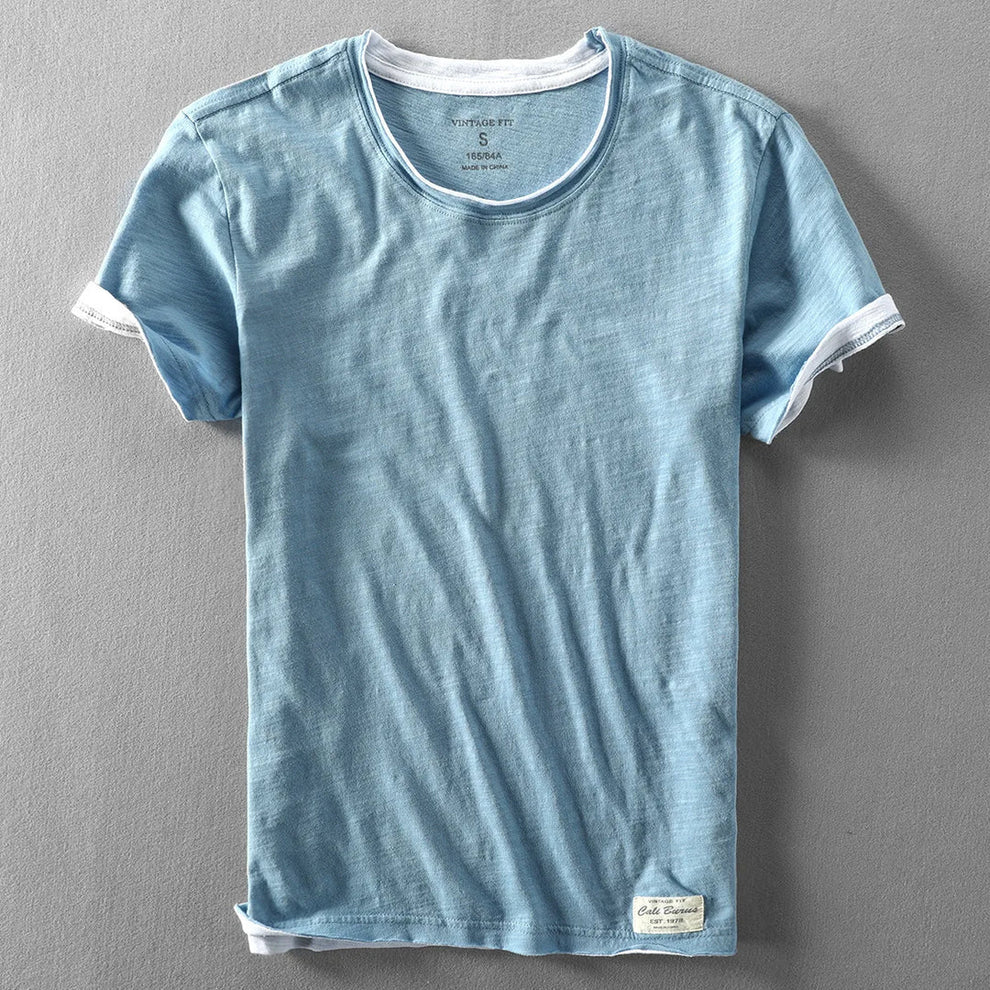 Himasha - Camisa de Algodón de Manga Corta