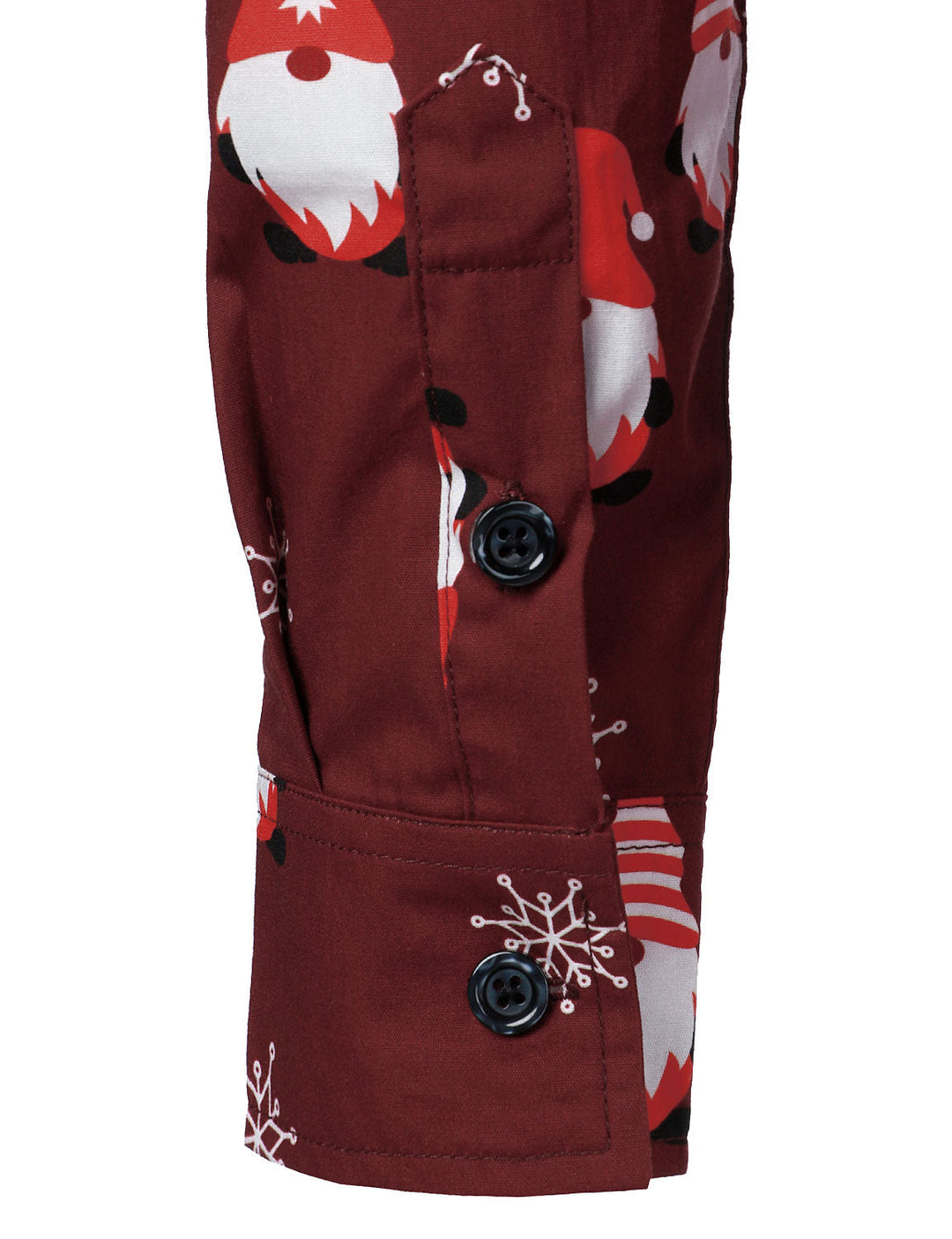 Isaac - Camisa de Manga Larga de Algodón para Hombre, roja y con Motivos Navideños de Elfos
