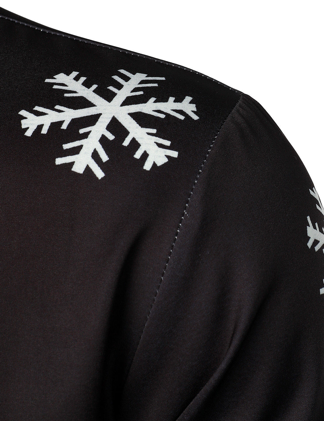 Mathan - Camisa Divertida de manga Larga con Botones para Hombre, color negro, con diseño de Papá Noel