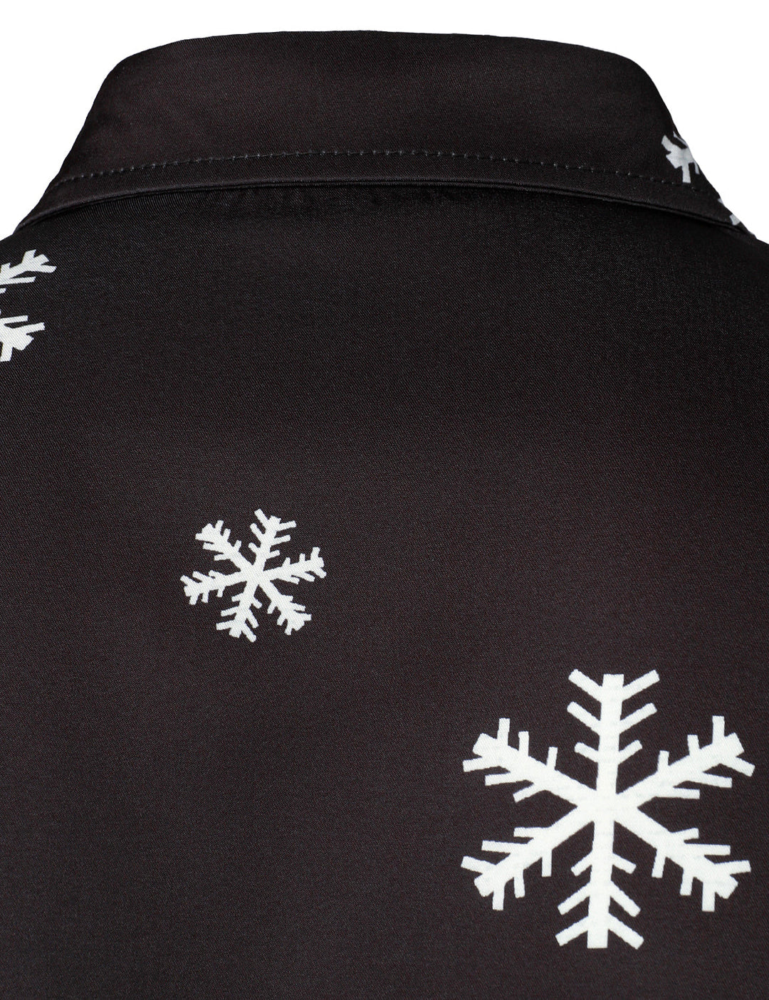 Mathan - Camisa Divertida de manga Larga con Botones para Hombre, color negro, con diseño de Papá Noel