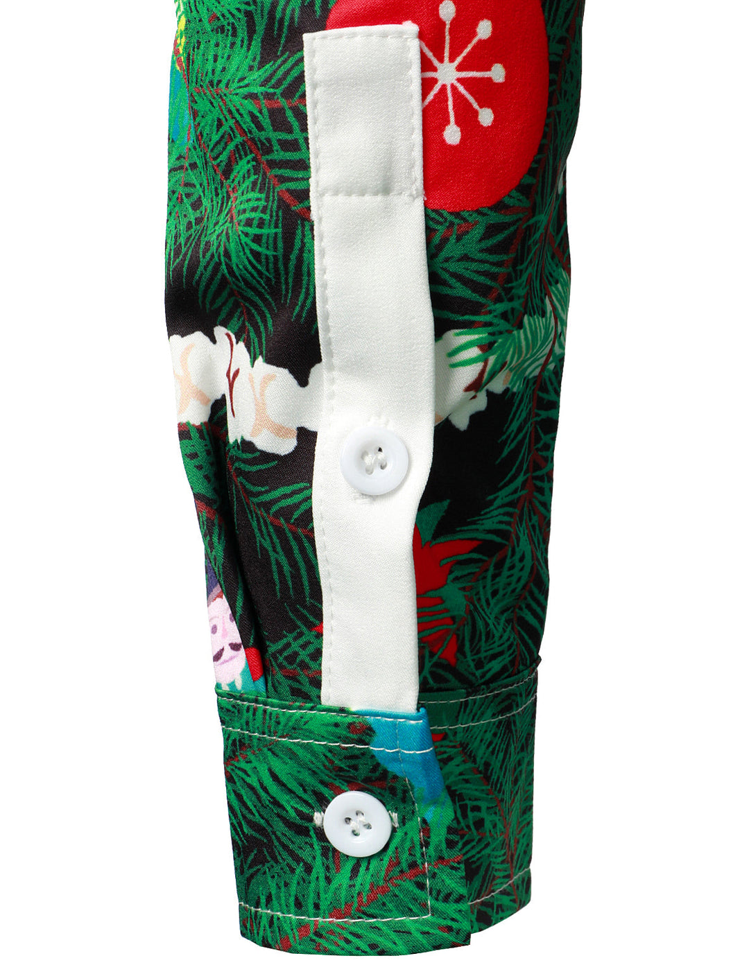 Gason - Camisa de manga larga con Estampado de Camuflaje Navideño para Hombre, corte regular y Diseño Divertido