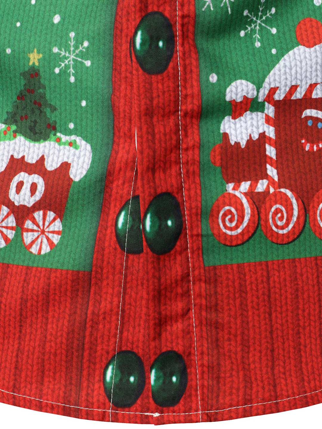 Grant - Camisa Navideña Divertida para Hombre con manga Larga para Fiestas Navideñas