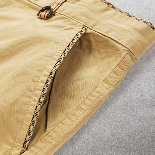 Heinen - Pantalones Cortos Informales Con Cinturón de Tela Ajustable