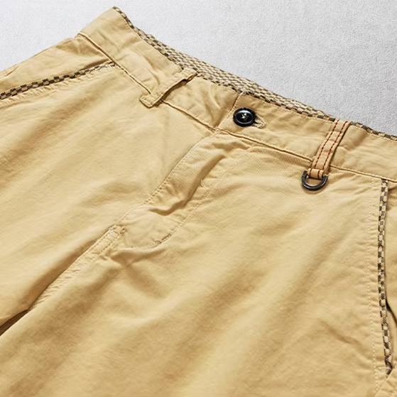 Heinen - Pantalones Cortos Informales Con Cinturón de Tela Ajustable