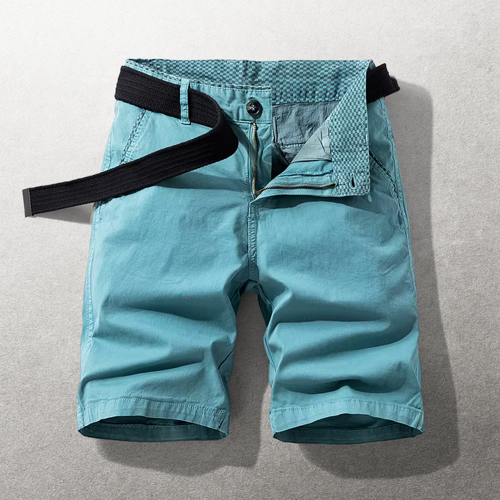 Heinen - Pantalones Cortos Informales Con Cinturón de Tela Ajustable