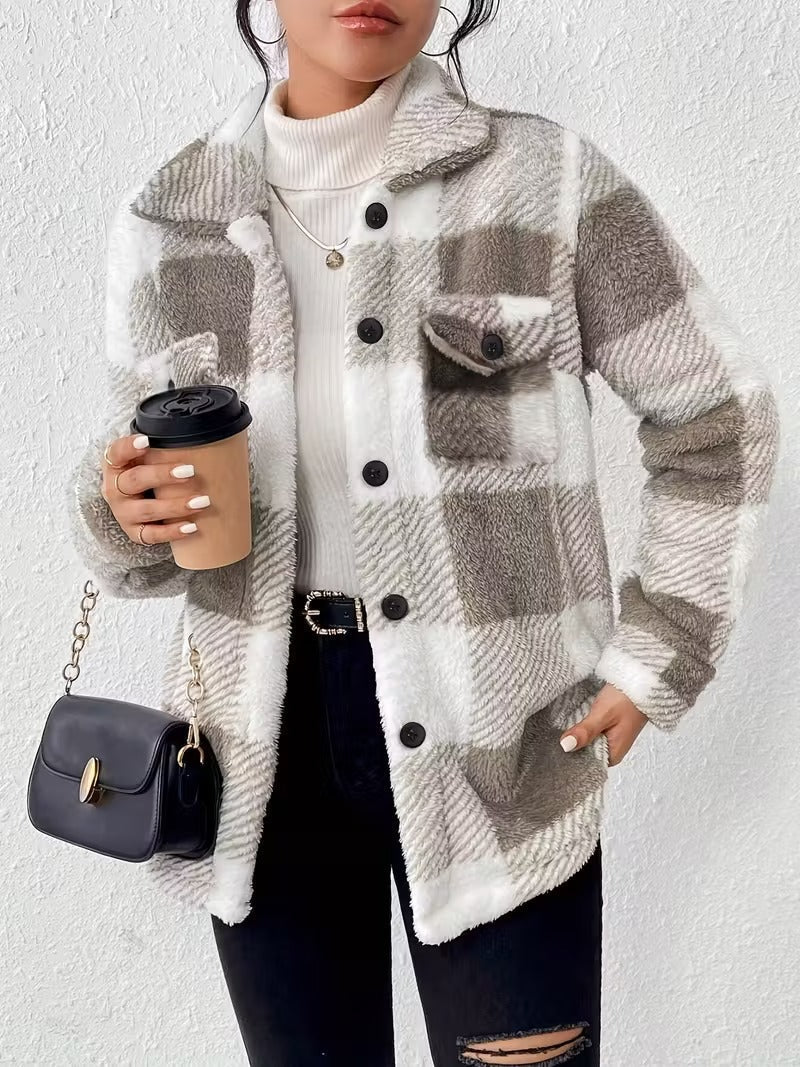 Sabria - Chaqueta De Lana A Cuadros Bon Botones