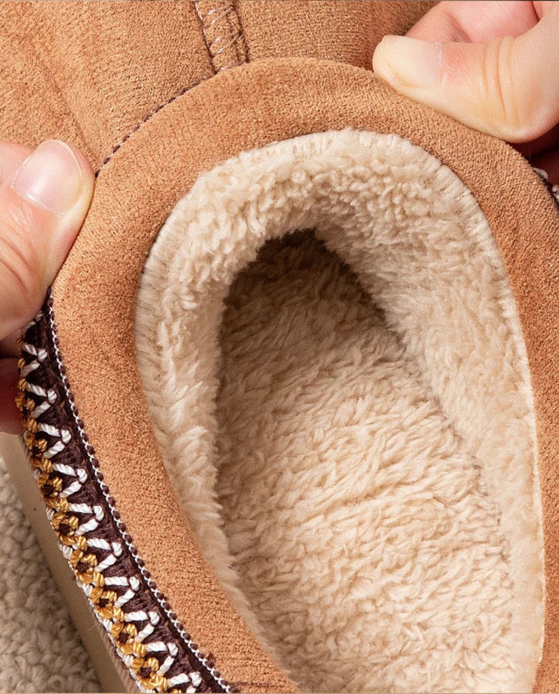 Hilaria - Pantufla de Cachemira Con Suela Gruesa y Cálida