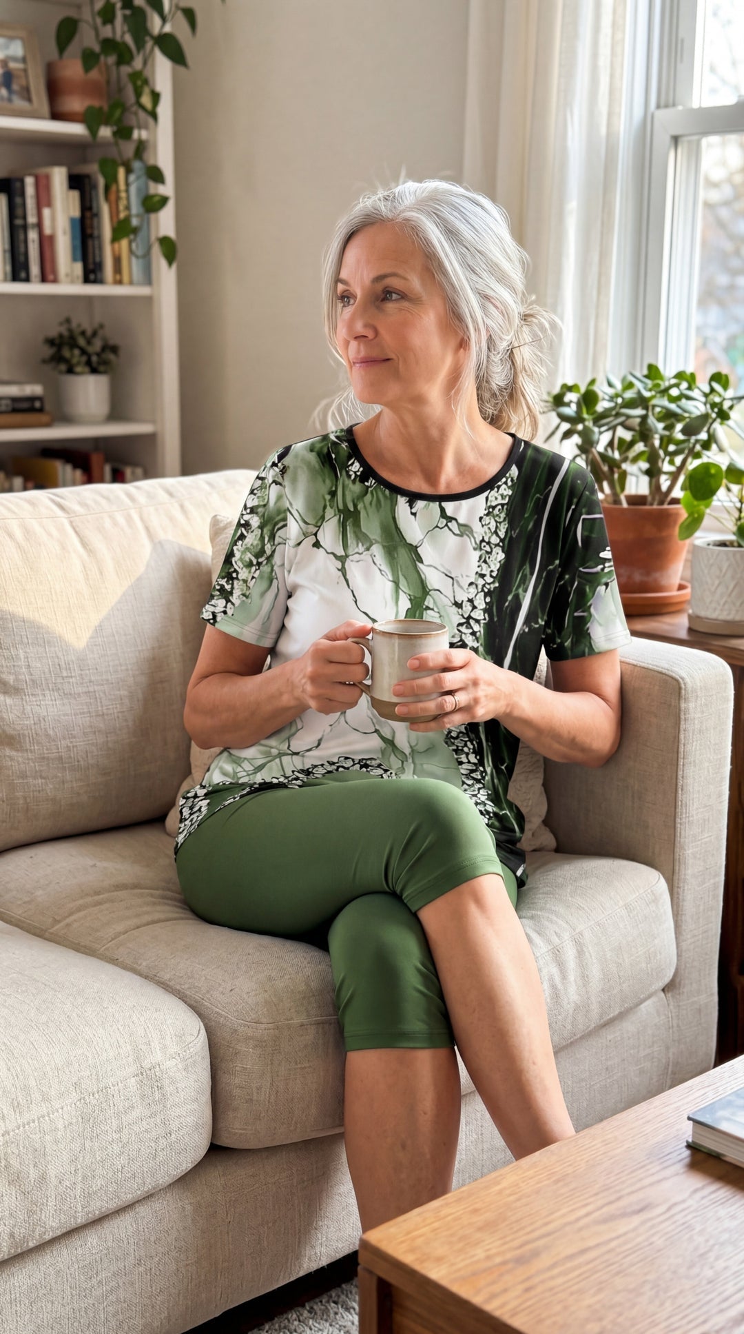 Merena - Conjunto Elástico De Dos Piezas Estampado