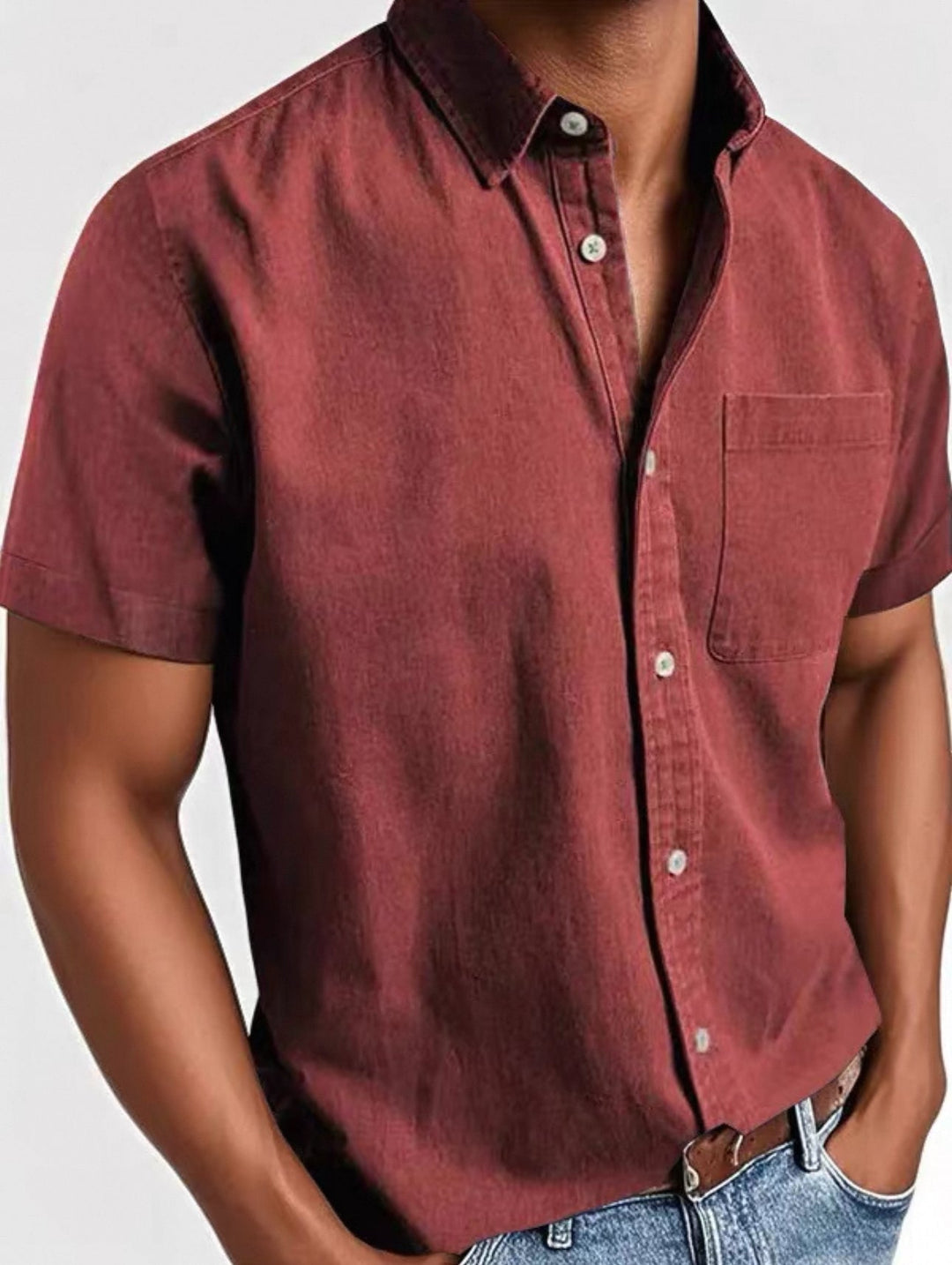 Maxence - Camisa De Manga Corta Para Verano