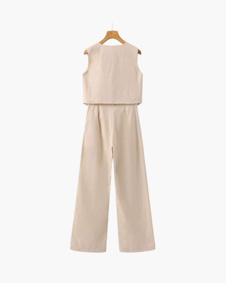 Lenaya - Traje De Lino De Dos Piezas