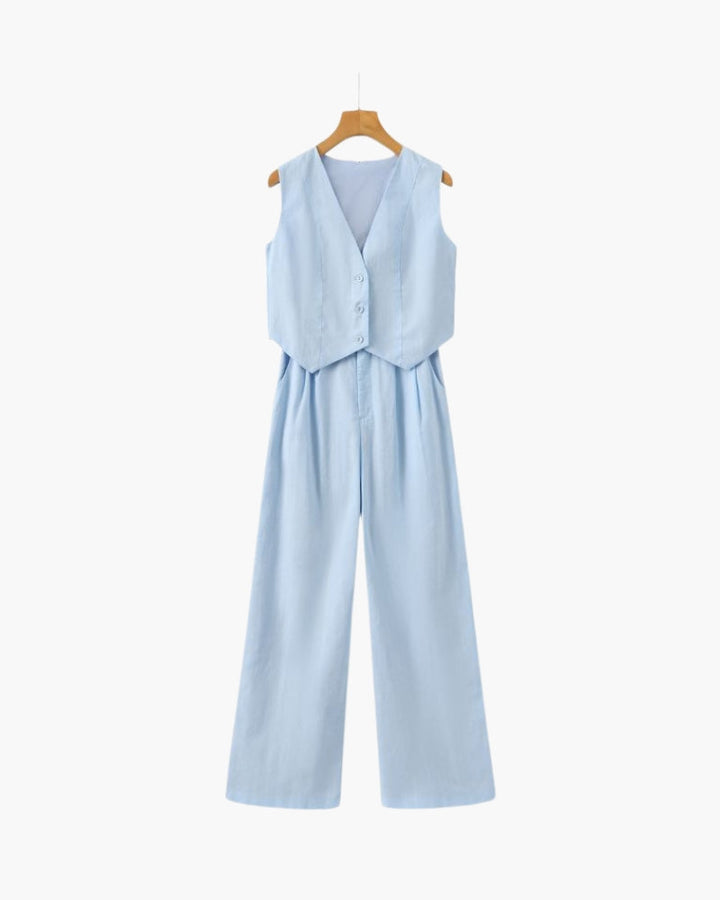 Lenaya - Traje De Lino De Dos Piezas