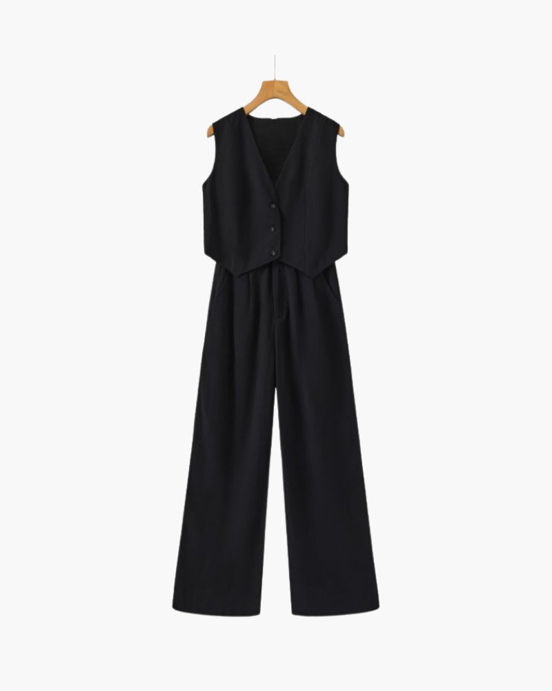Lenaya - Traje De Lino De Dos Piezas