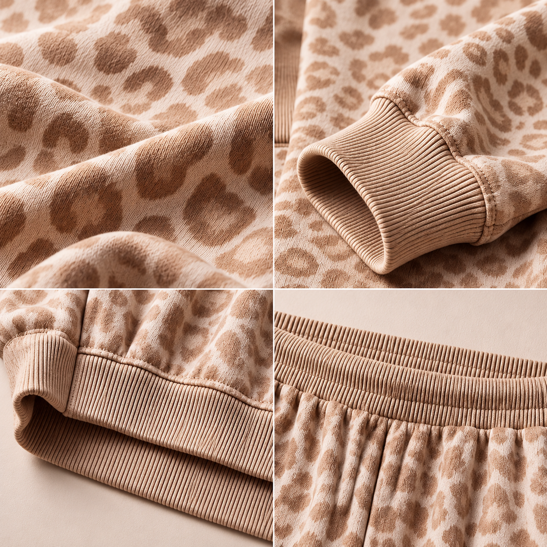 Hiniza - Conjunto De Dos Piezas Con Estampado De Leopardo