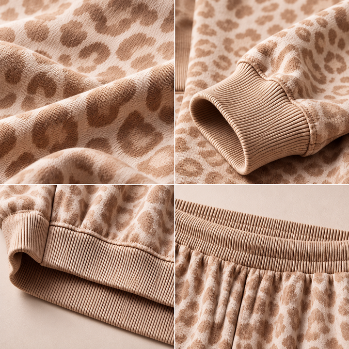 Hiniza - Conjunto De Dos Piezas Con Estampado De Leopardo