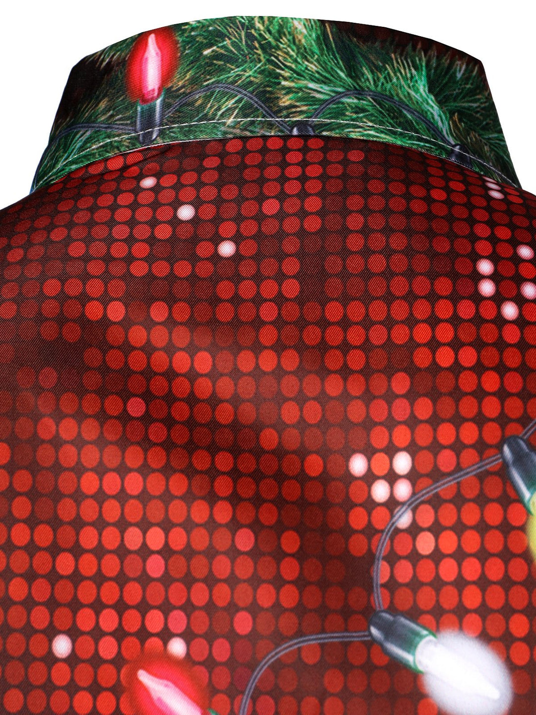 Bryce - Conjunto navideño Divertido para Hombre Camisa de manga Larga con Botones y Estampado Temático
