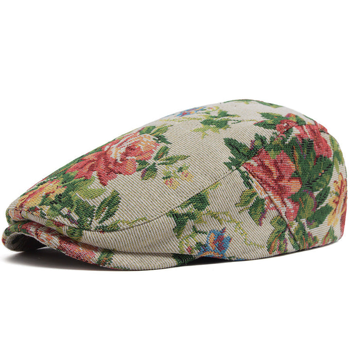 Sekou - Gorra Plana Tejida Con Estampado Floral