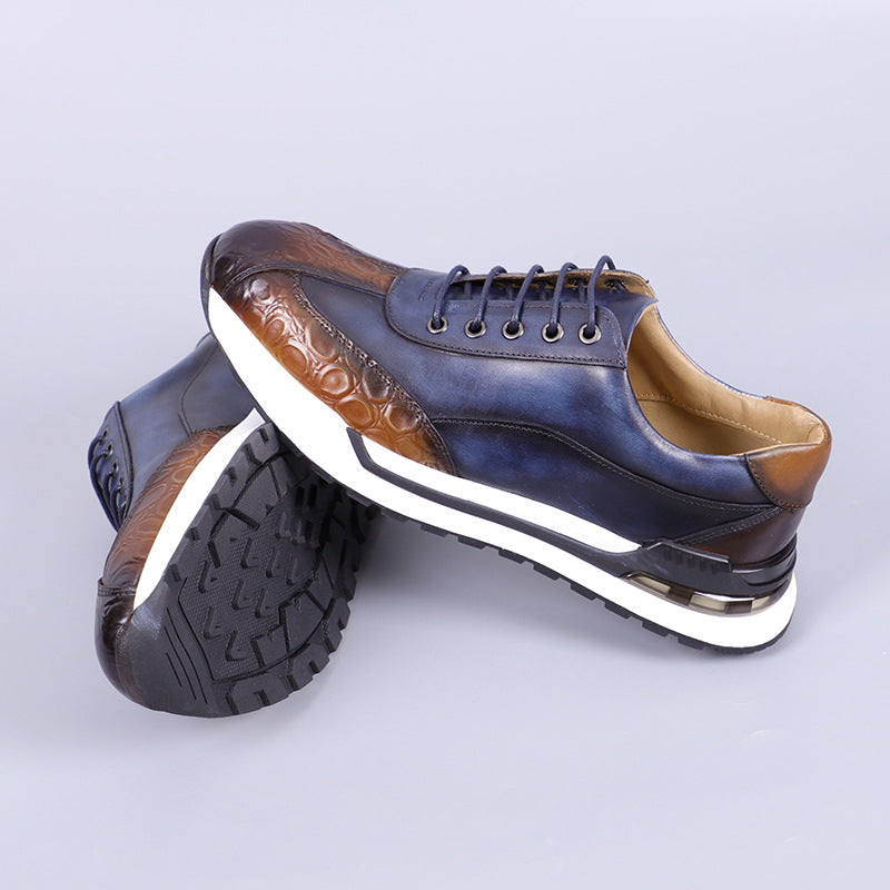 Hitmayer - Zapatillas De Cuero Con Cordones
