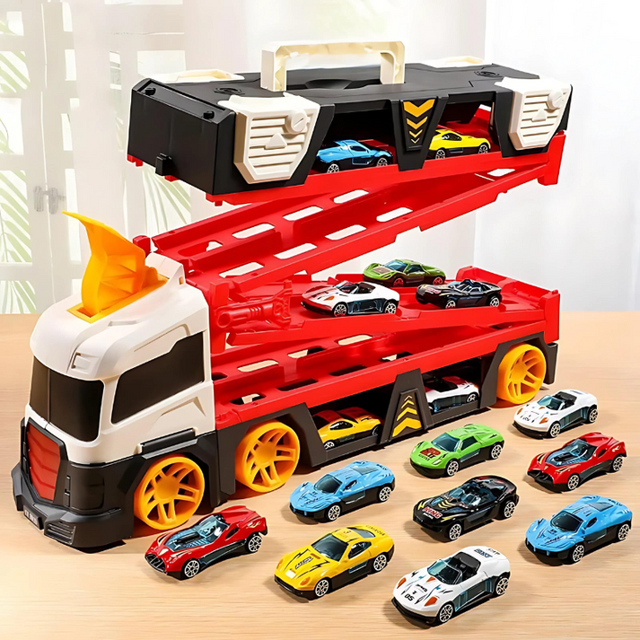 MechTrack - Camión Transformador Versátil con Pista de Carreras