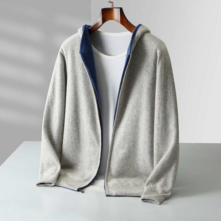 Ayalon - Sudadera Con Capucha Reversible de Cachemira