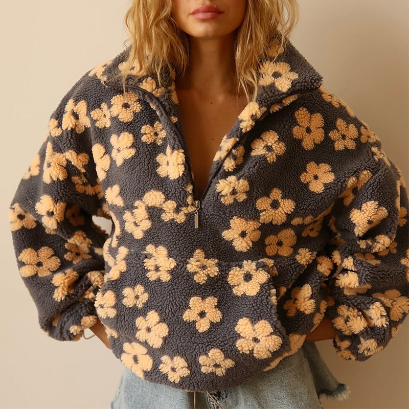 Azelma - Jersey De Manga Larga y Estampado Floral