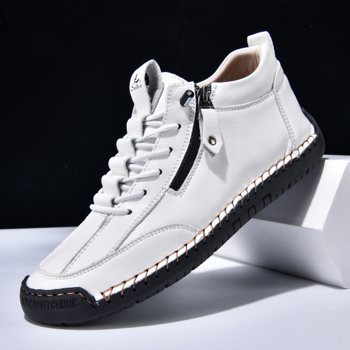Yuval - Zapatillas De Cuero Con Cremallera Lateral
