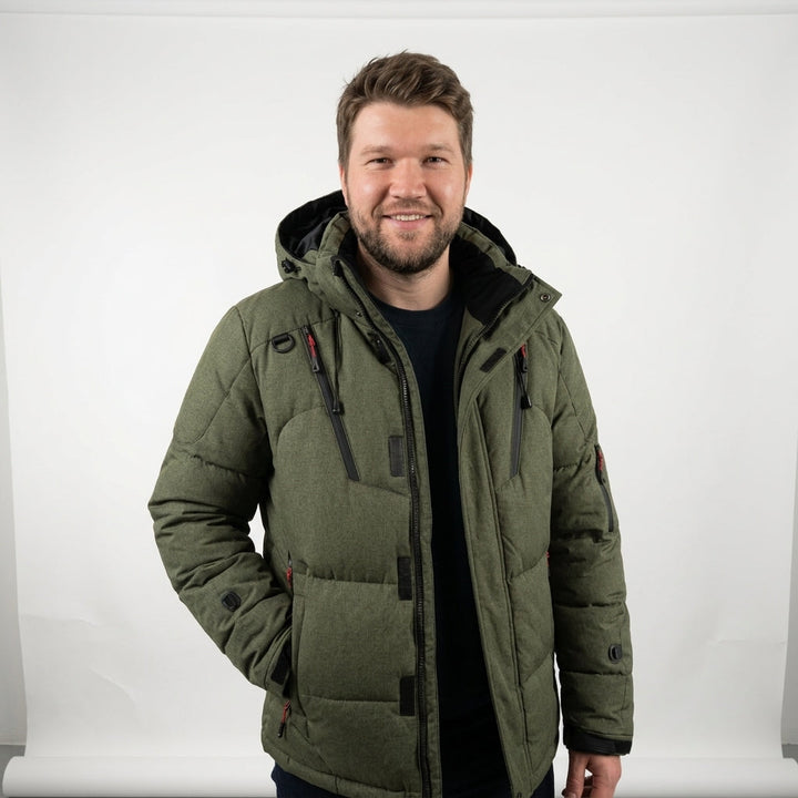 Alaxis - Chaqueta Acolchada Con Capucha y Bolsillos con Cremallera