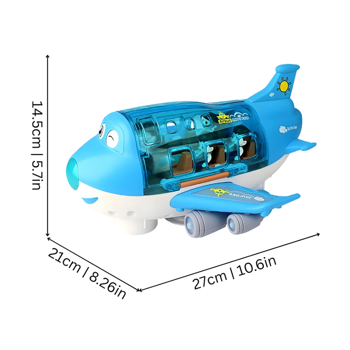 MusicJet - Avión Eléctrico con Luces, Música y Sistema de Evitación de Obstáculos
