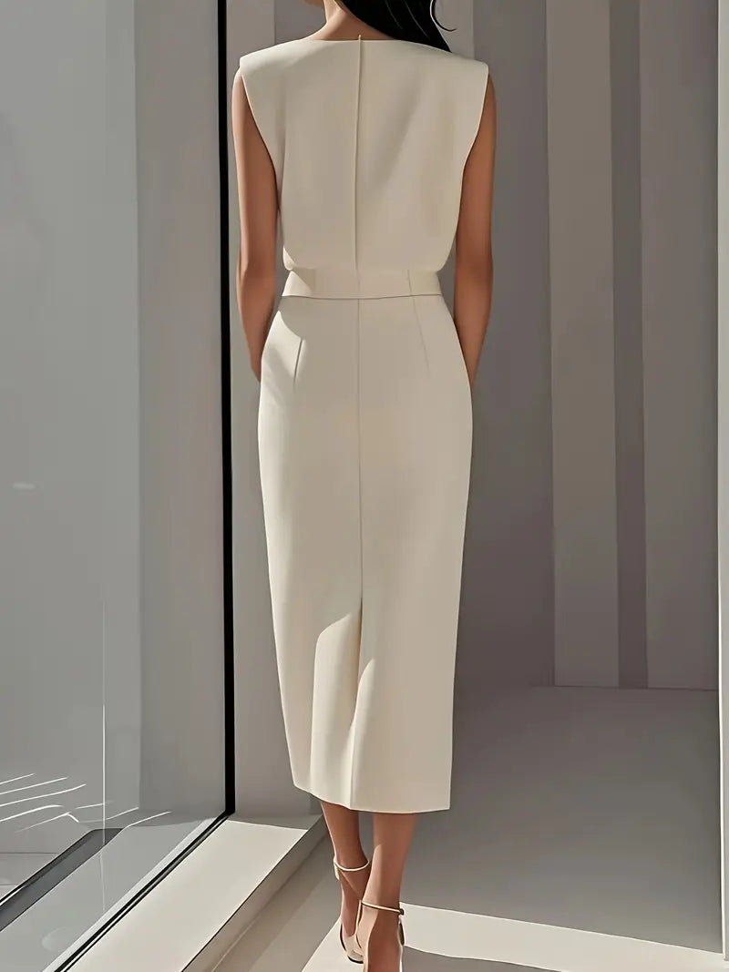 Yasmin - Vestido Midi Con Abertura Lateral