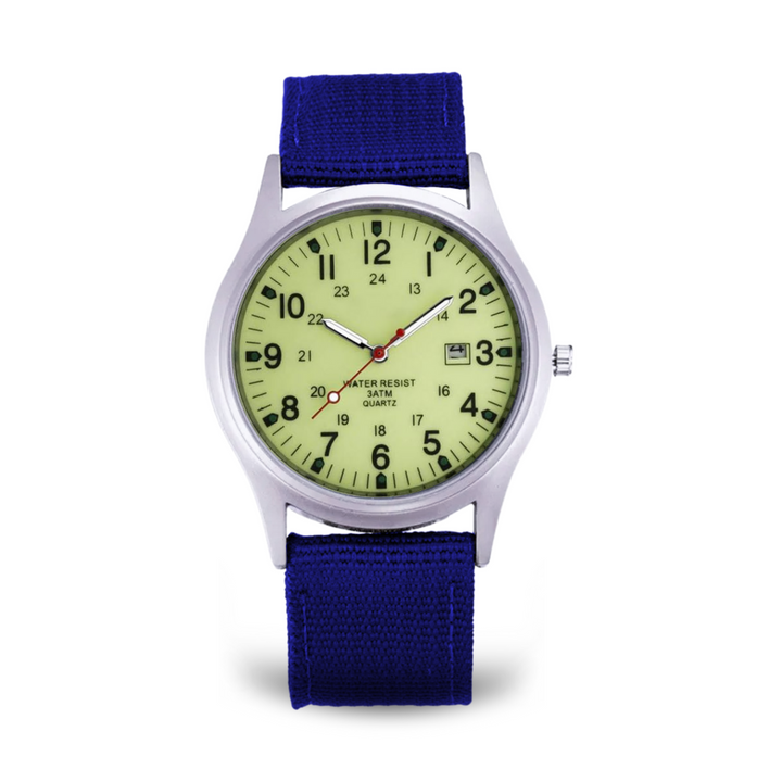 Reloj de pulsera informal inspirado en el militar