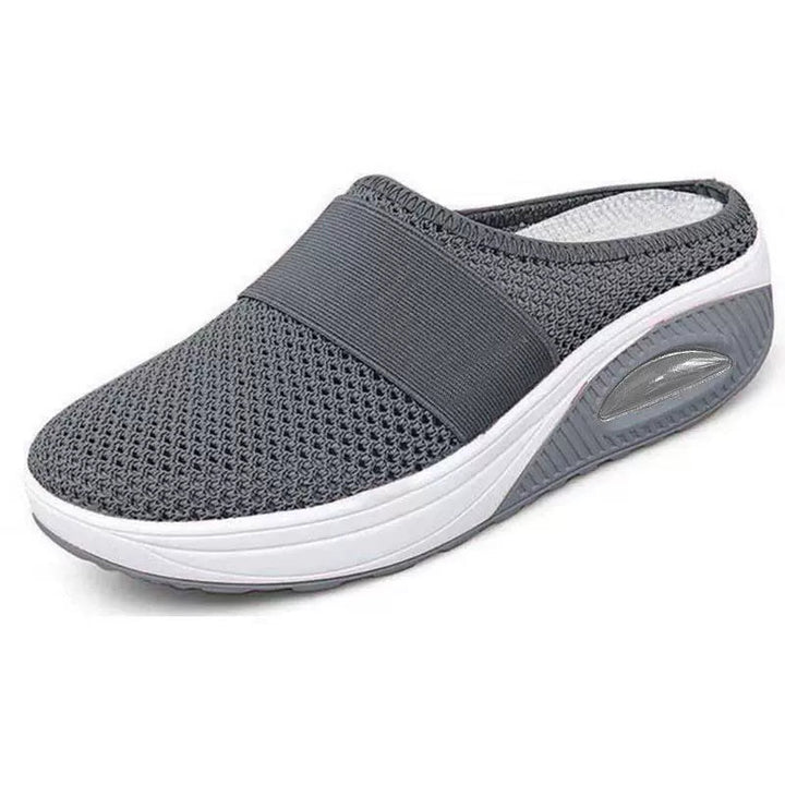 Schena - Zapatos Tipo Mule Con Plataforma y Malla Sin Cordones