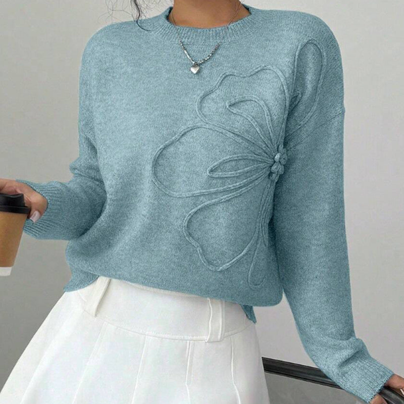 Hiyori - Jersey De Manga Larga de Punto Con Estampado de Mariposas