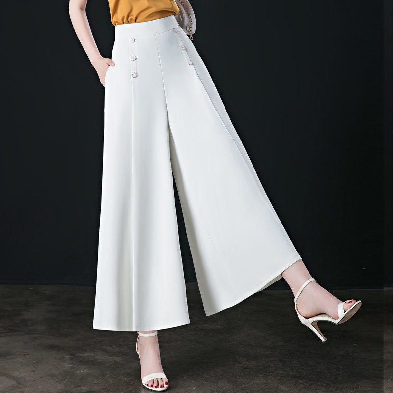 Malou - Elegante Pantalón de Pata Ancha Plisado