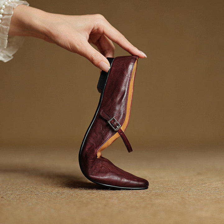 Senadhi - Zapatos Tipo Mules de Cuero Auténtico
