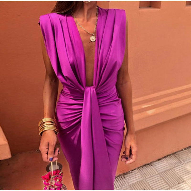 Feera - Vestido De Fiesta Con Escote Profundo
