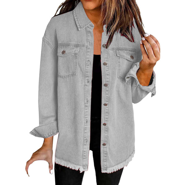 Kahlia - Chaqueta Vaquera De Manga Larga