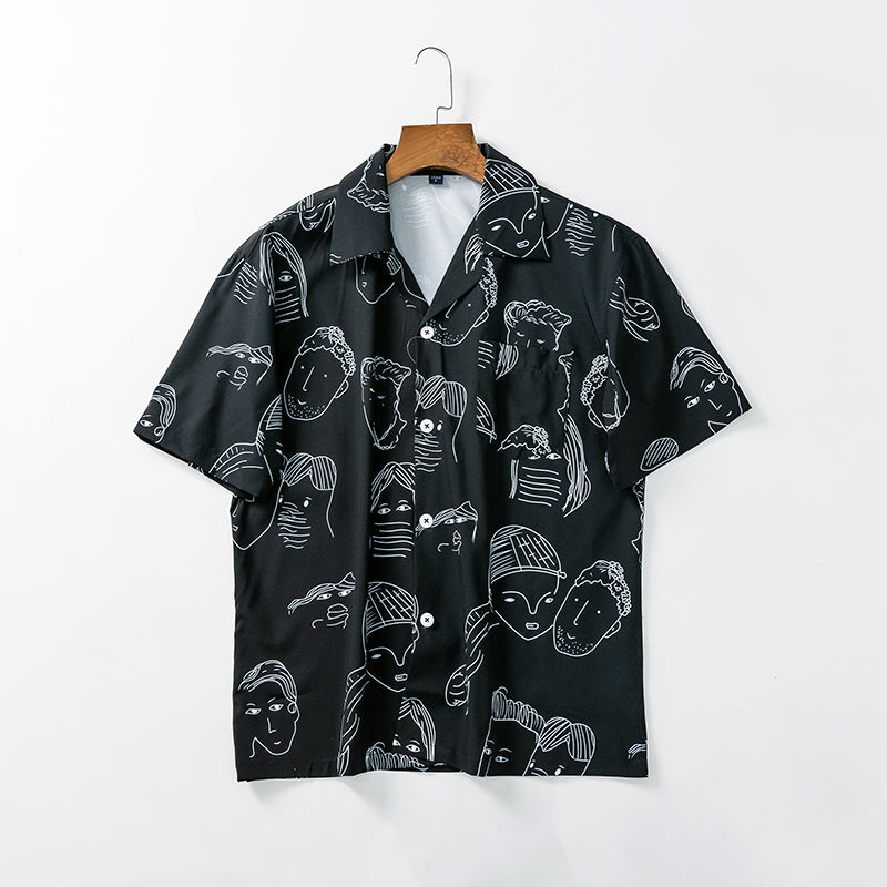 Bertrend - Camisa Estampada De Manga Corta