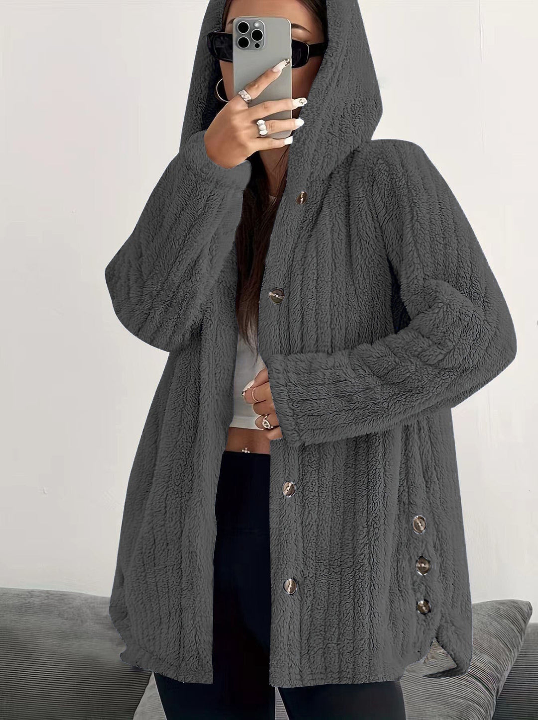 Robine - Chaqueta De Invierno Con Capucha Y Manga Larga