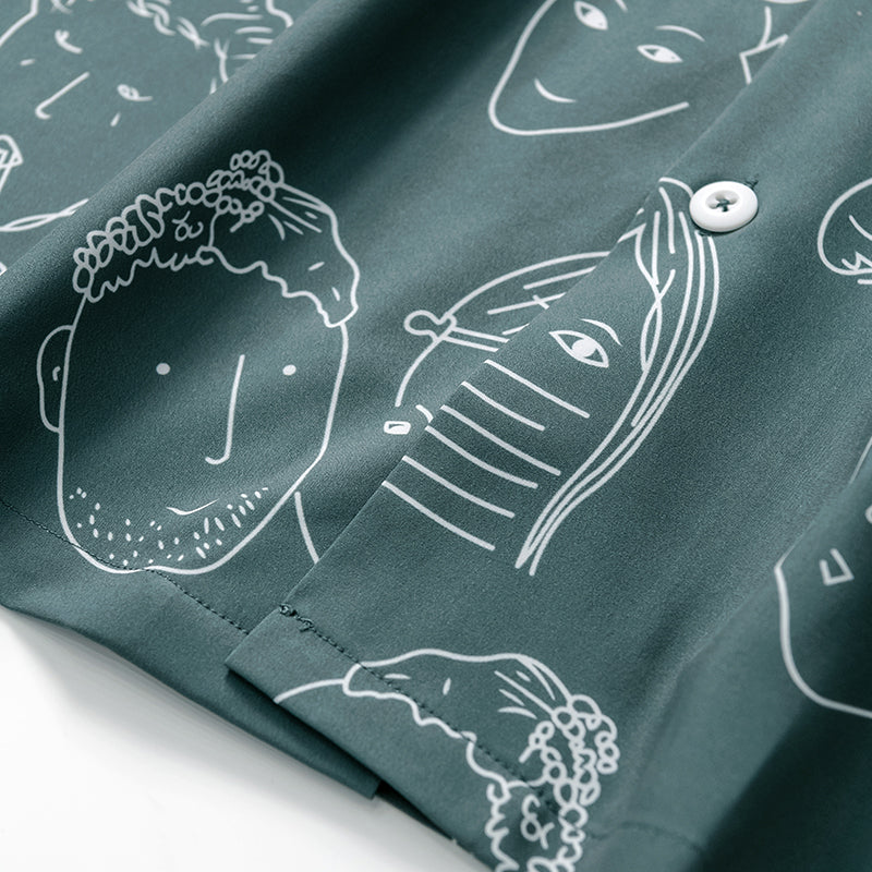 Bertrend - Camisa Estampada De Manga Corta