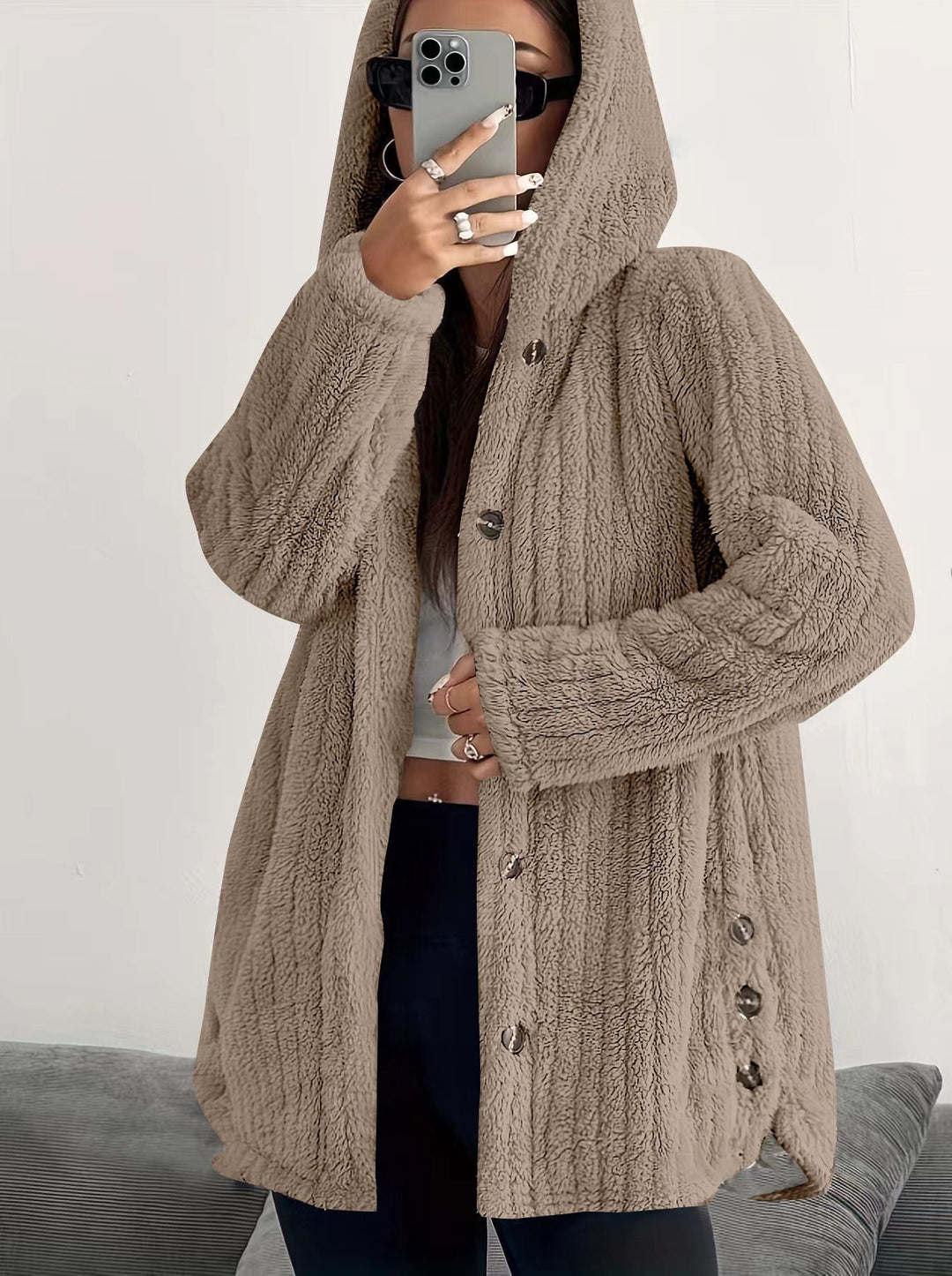 Robine - Chaqueta De Invierno Con Capucha Y Manga Larga