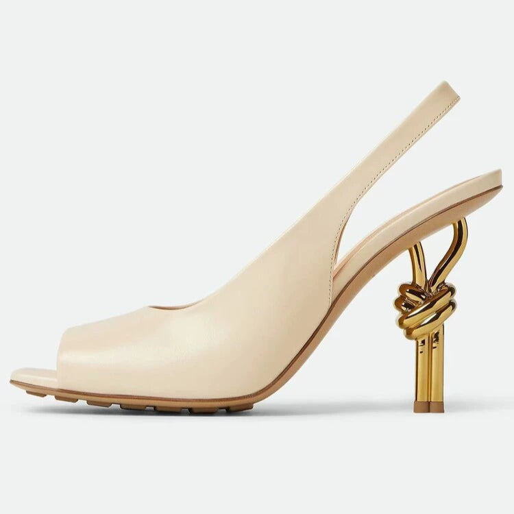Zamren - Zapatos de Tacón Con Tiras en el Talón