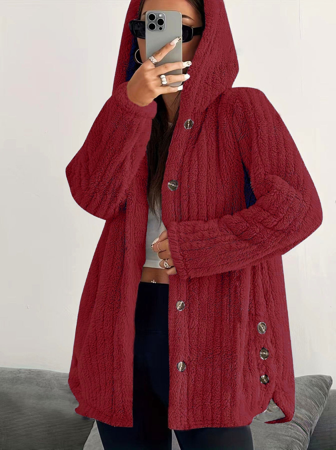 Robine - Chaqueta De Invierno Con Capucha Y Manga Larga