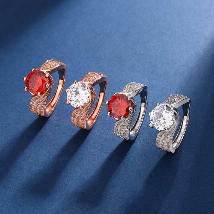 Halyna - Anillo De Moissanita Super Flash D 3 Quilates