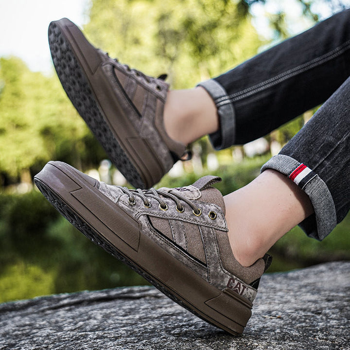 Deller - Zapatillas Deportivas de Cuero Informales
