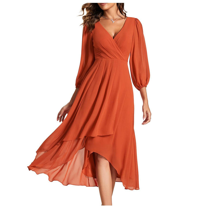 Laia - Vestido De Manga Larga Con Cuello En V