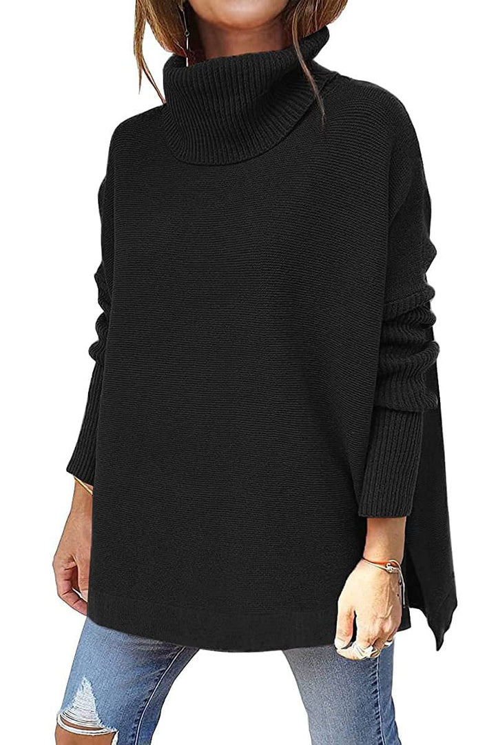 Latisha - Cómodo Jersey De Gran Tamaño De Cuello Alto