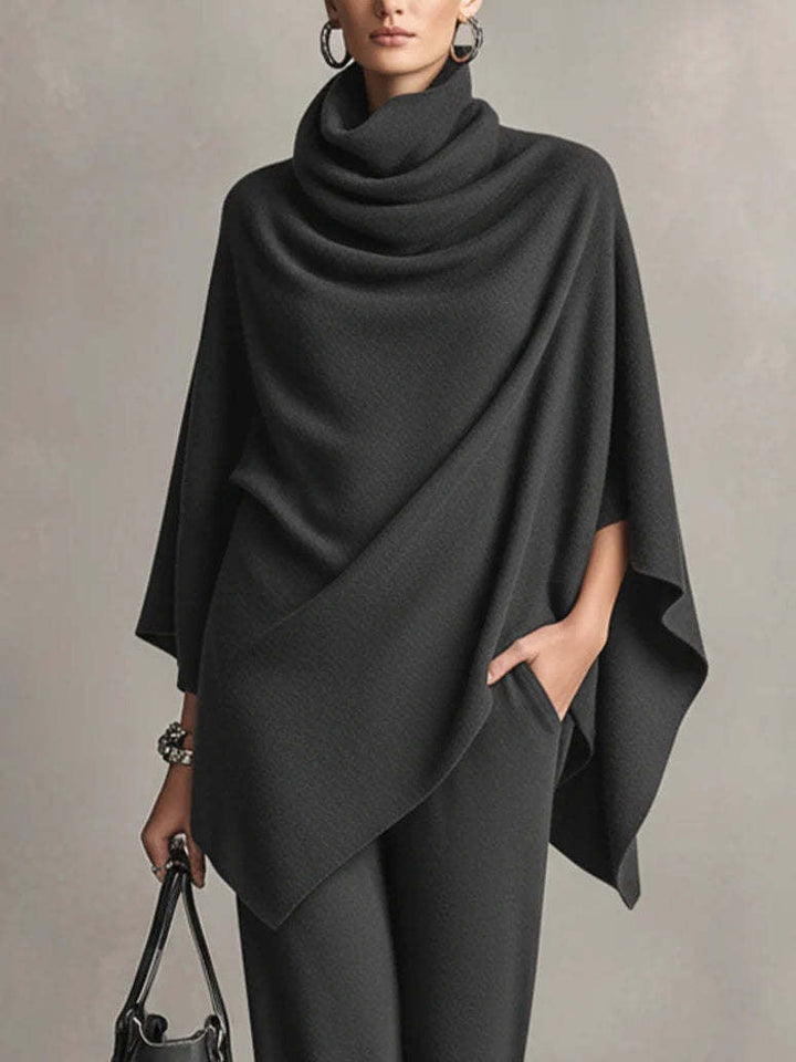 Laleh - Conjunto Urbano Informal De Poncho y Pantalones De Cuello Alto